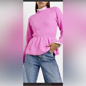 River Island Pink Ribbed Sweater